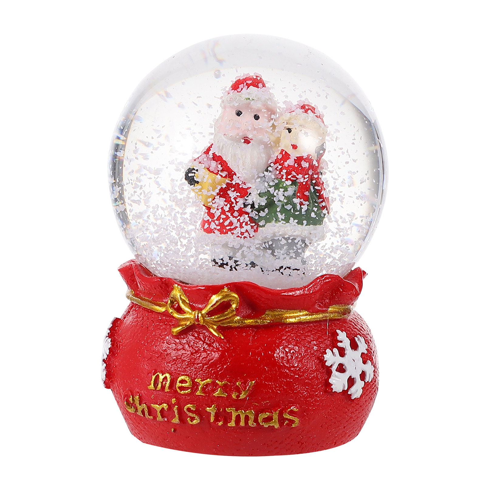 Interior Design Xmas - Weihnachtskristallkugel, dekorative Glaskugel mit festlichem Innendesign