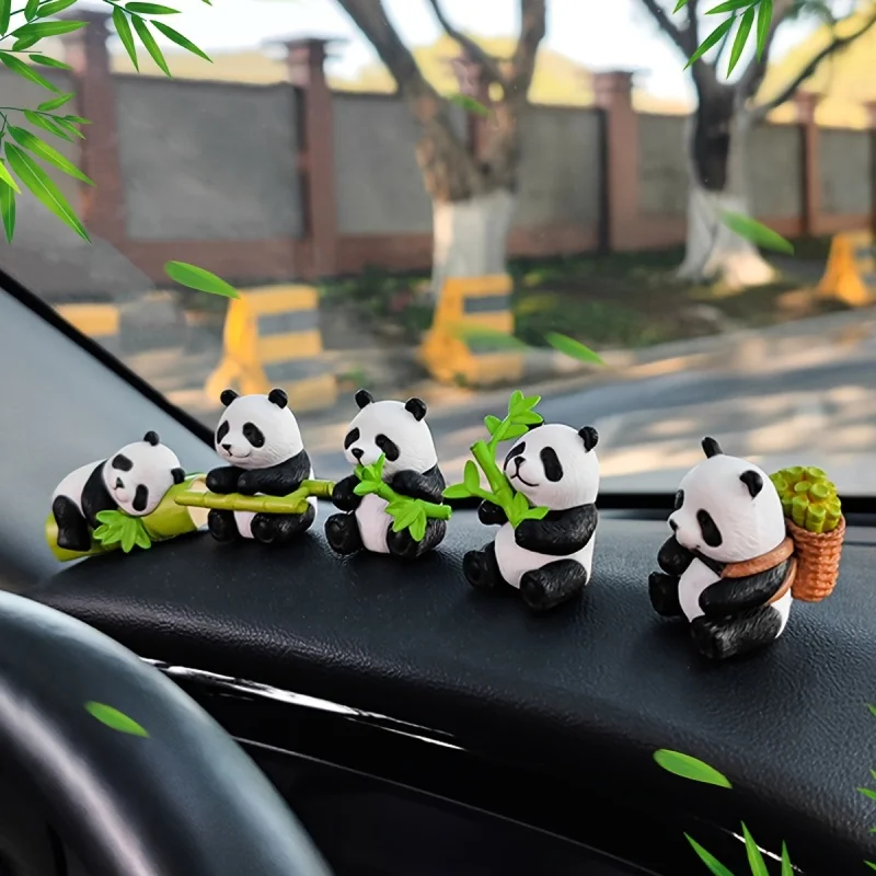 Interior Design Book - Niedliche Panda Dekoration Ornamente Auto Instrument