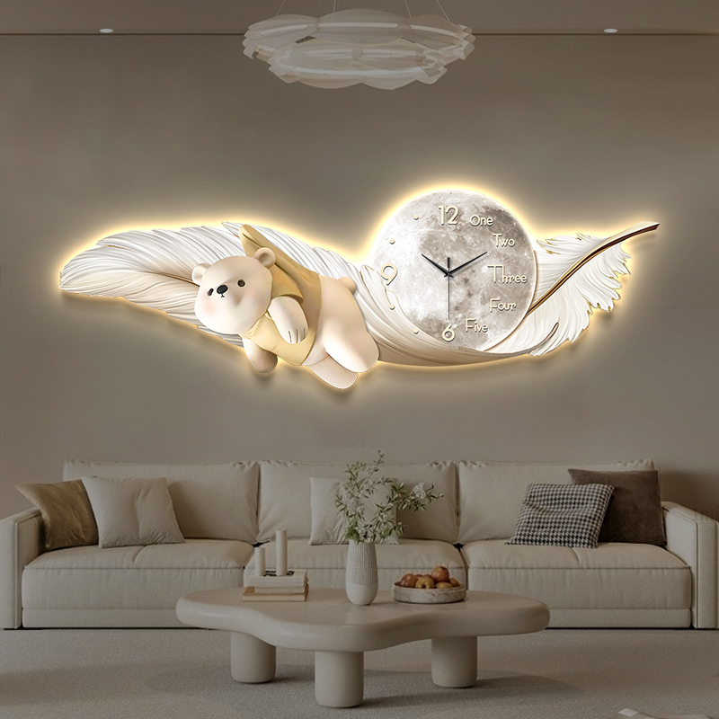 Interior Design Living Room And Kitchen - Luxus Große Wanduhr Temperatur Datum Europa
