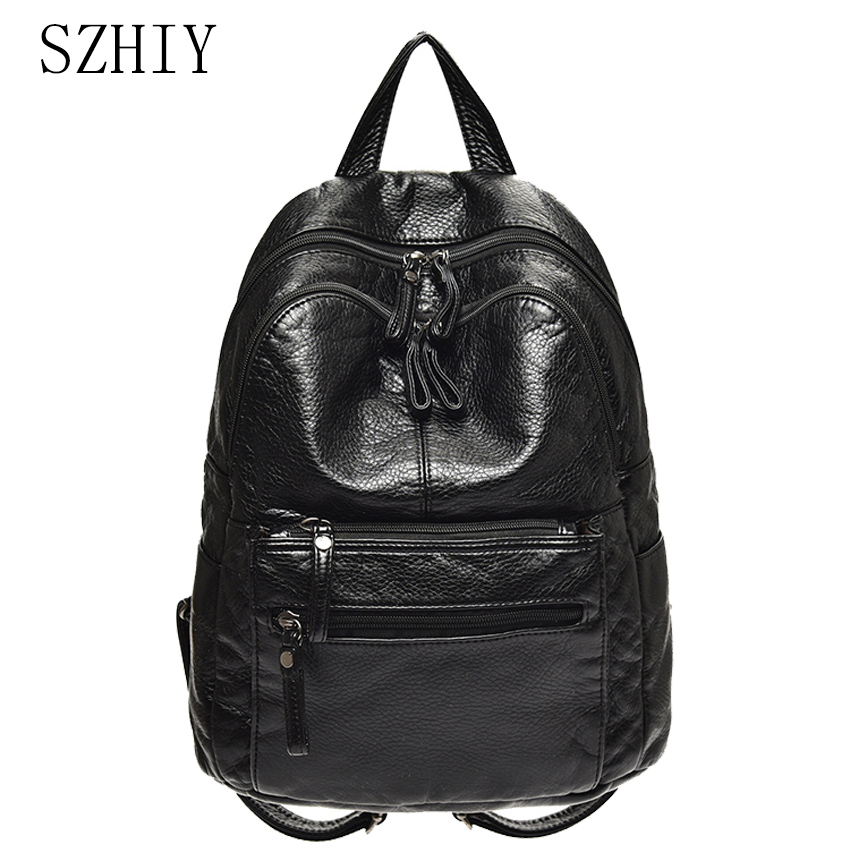 Interior Design Women - Rucksack aus gewaschenem Leder für Damen,