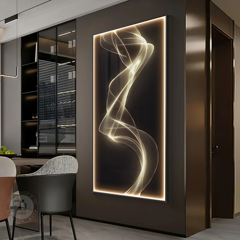 Interior Design Living Room And Kitchen - Moderne Linie Wand Lampe Designer Led