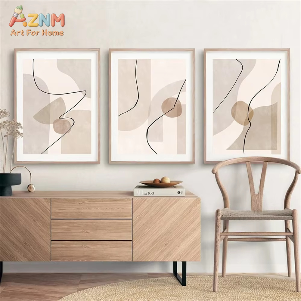 Abstrakte beige geometrische L – Interior Design Poster Bewertung und Preis