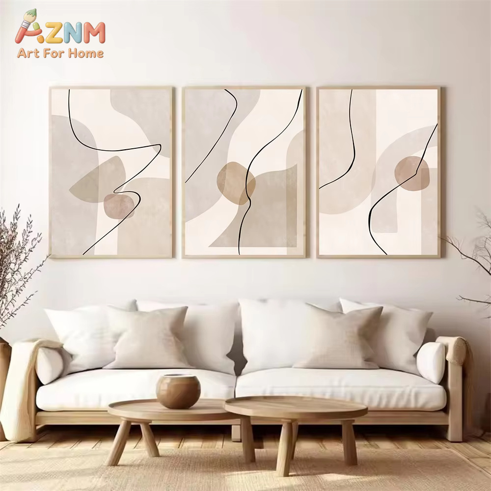 Abstrakte beige geometrische L – Interior Design Poster Bewertung und Preis