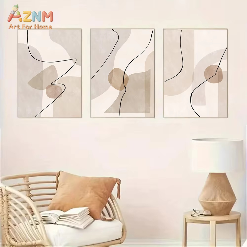Abstrakte beige geometrische L – Interior Design Poster Bewertung und Preis