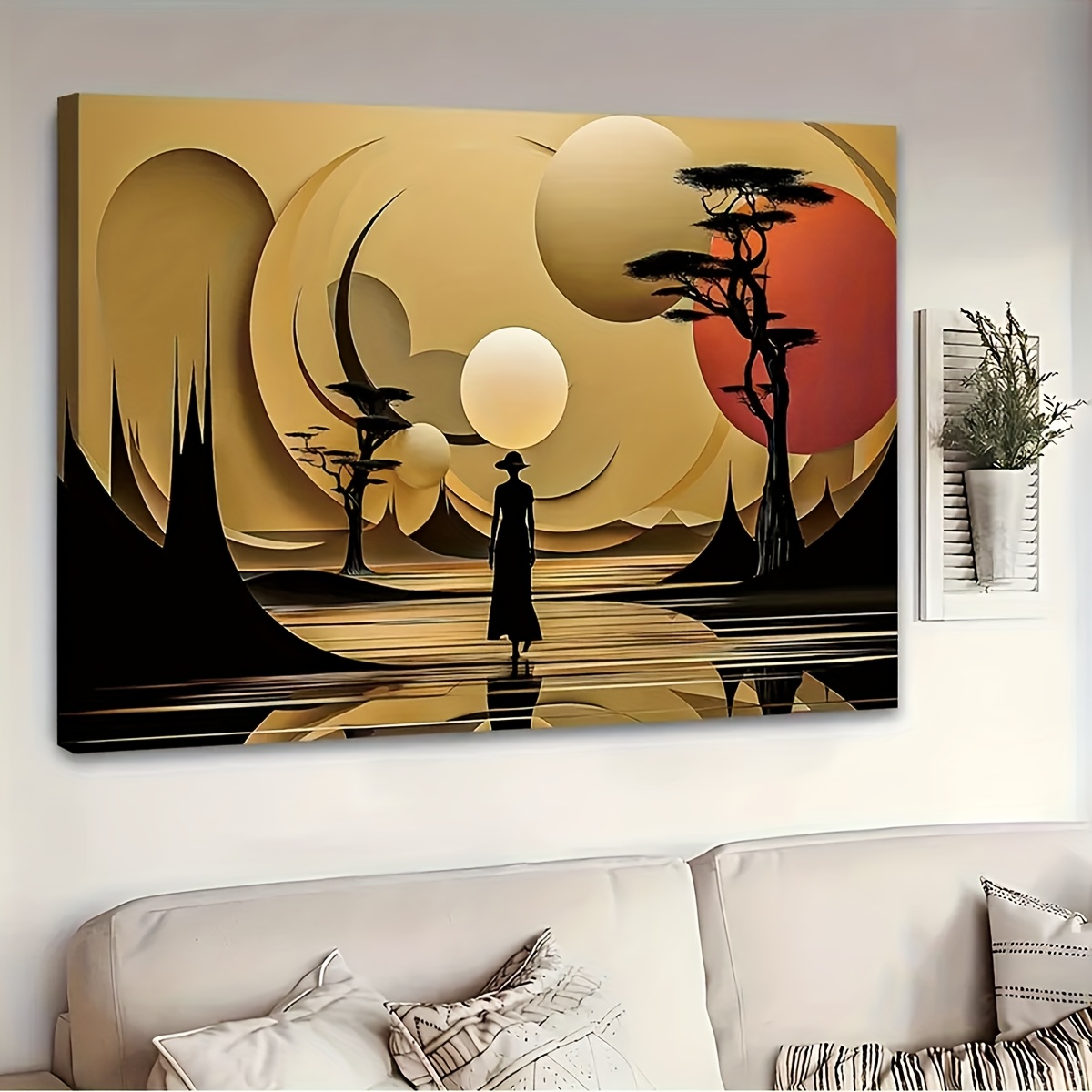 Abstrakte afrikanische Landsch – Interior Design Poster Bewertung und Preis